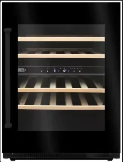 Boretti MLWC82GRZW Wijnklimaatkast inbouw 82cm zwart glas