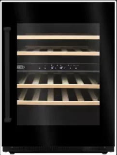 Boretti MLWC82GRZW Wijnklimaatkast inbouw 82cm zwart glas