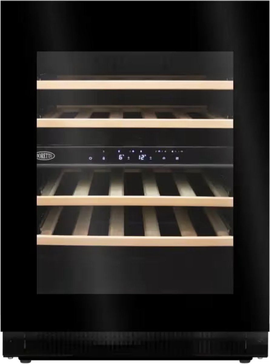 De Boretti MLWC82ZGZW wijnklimaatkast inbouw 82cm zwart glas in één oogopslag