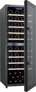 CaveCool Raw Zircon Wijnkoelkast 2 Zones 77 Flessen Zwart