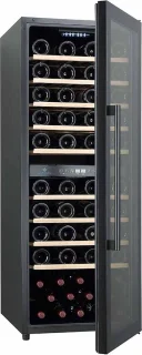CaveCool Raw Zircon Wijnkoelkast 2 Zones 77 Flessen Zwart