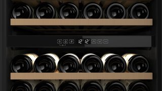 Caviss C2165EBEG Vrijstaande Wijnkoelkast 165 Flessen Zwart