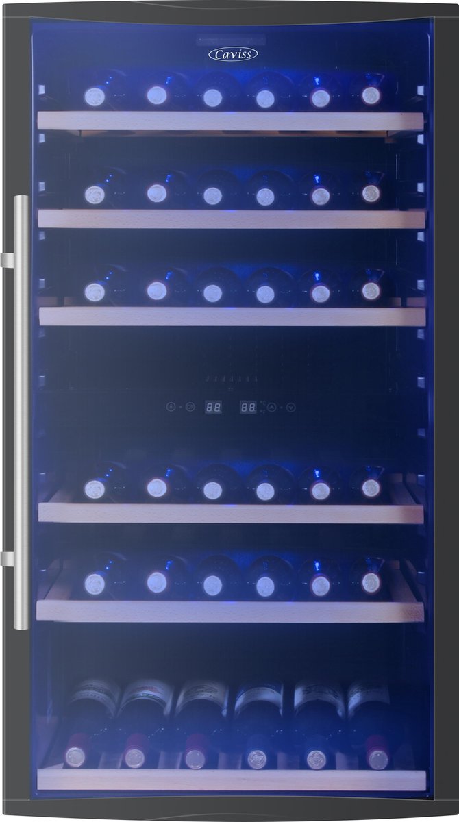 De Caviss C252GBEG Wijnkoelkast 2 Zones 52 Flessen in één oogopslag