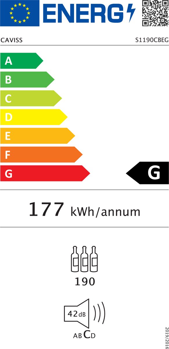 Wat vinden we goed aan de Caviss S1102CBEG Wijnkoelkast 102 Flessen