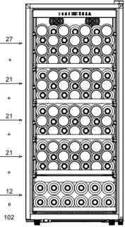 Caviss S1102CBEG Wijnkoelkast 102 Flessen