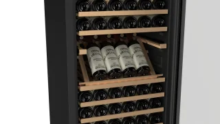 Caviss S1176EBEG Wijnkoelkast 176 flessen zwart