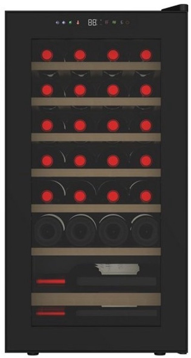 De Caviss S128CBEG Wijnkoelkast 28 flessen in één oogopslag