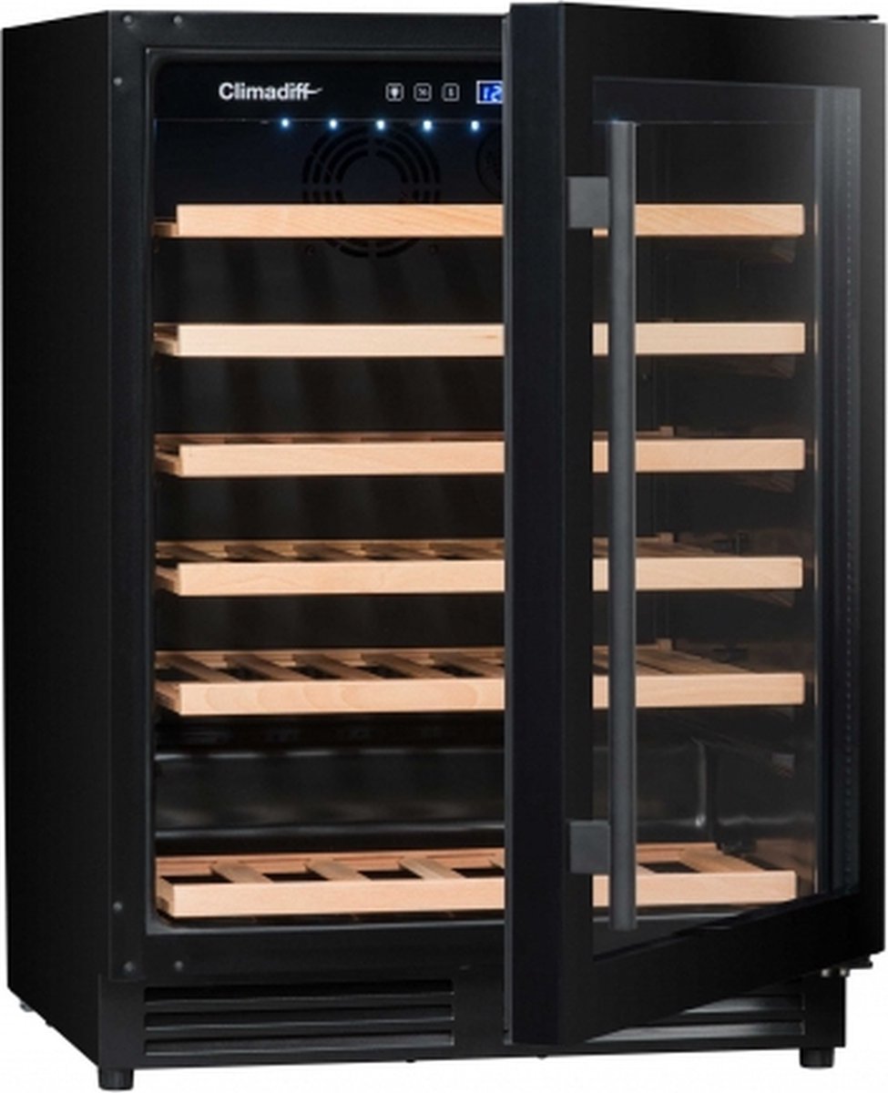 De Climadiff CBU51S2B wijnklimaatkast onderbouw 51 flessen in één oogopslag