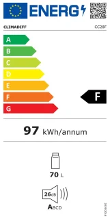 Climadiff CC28F vrijstaande wijnklimaatkast 28 flessen