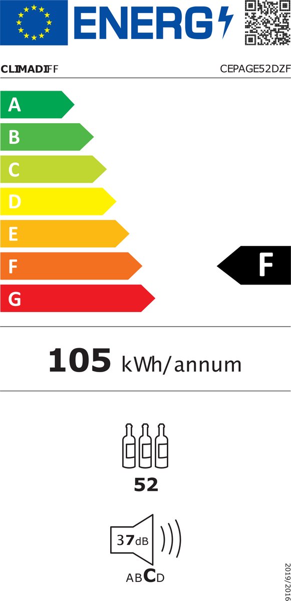 Wat vinden we goed aan de Climadiff CEPAGE52DZF wijnklimaatkast 2 zones 52 flessen