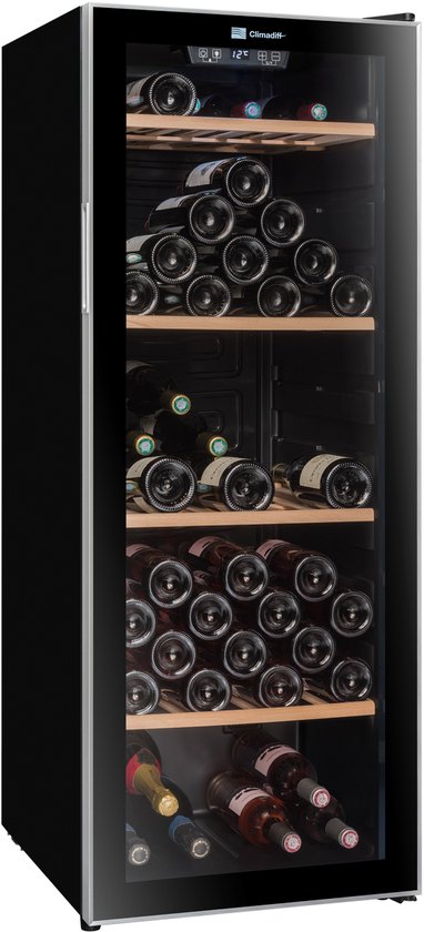 Climadiff CS105B1: ruime, stille en stijlvolle wijnklimaatkast voor 105 flessen
