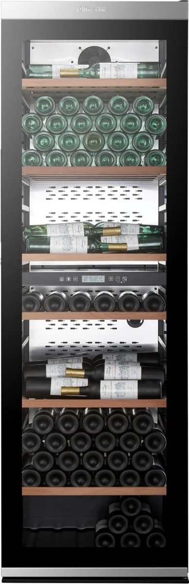 De Climadiff MILLESIME 240D wijnbewaarkast 2 zones in één oogopslag