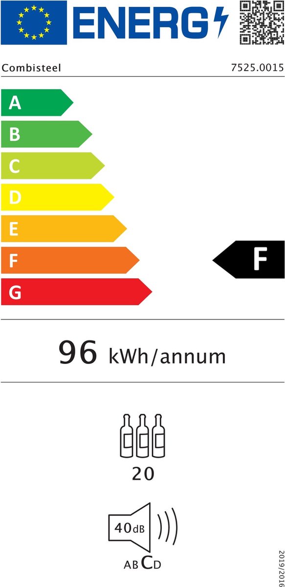 Wat vinden we goed aan de CombiSteel 7525.0015 Wijnkoelkast 50L Single Zone