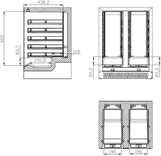 CombiSteel 7525.0030 Wijnkoelkast 2 Deuren 100L Dual Zone