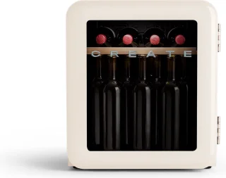 CREATE Winecooler Retro M Elektrische Wijnkelder 12 flessen 48L Beige