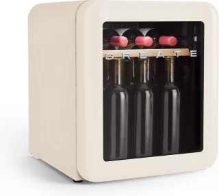 CREATE Winecooler Retro M Elektrische Wijnkelder 12 flessen 48L Beige
