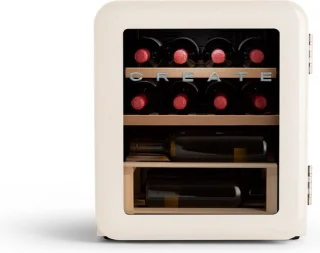 CREATE Winecooler Retro M Elektrische Wijnkelder 12 flessen 48L Beige