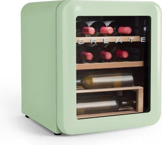 CREATE Winecooler Retro M elektrische wijnkoeler 12 flessen pastel groen