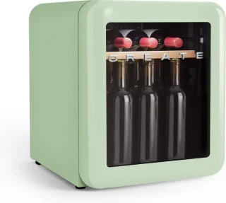 CREATE Winecooler Retro M elektrische wijnkoeler 12 flessen pastel groen