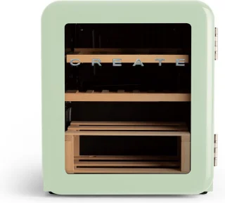 CREATE Winecooler Retro M elektrische wijnkoeler 12 flessen pastel groen