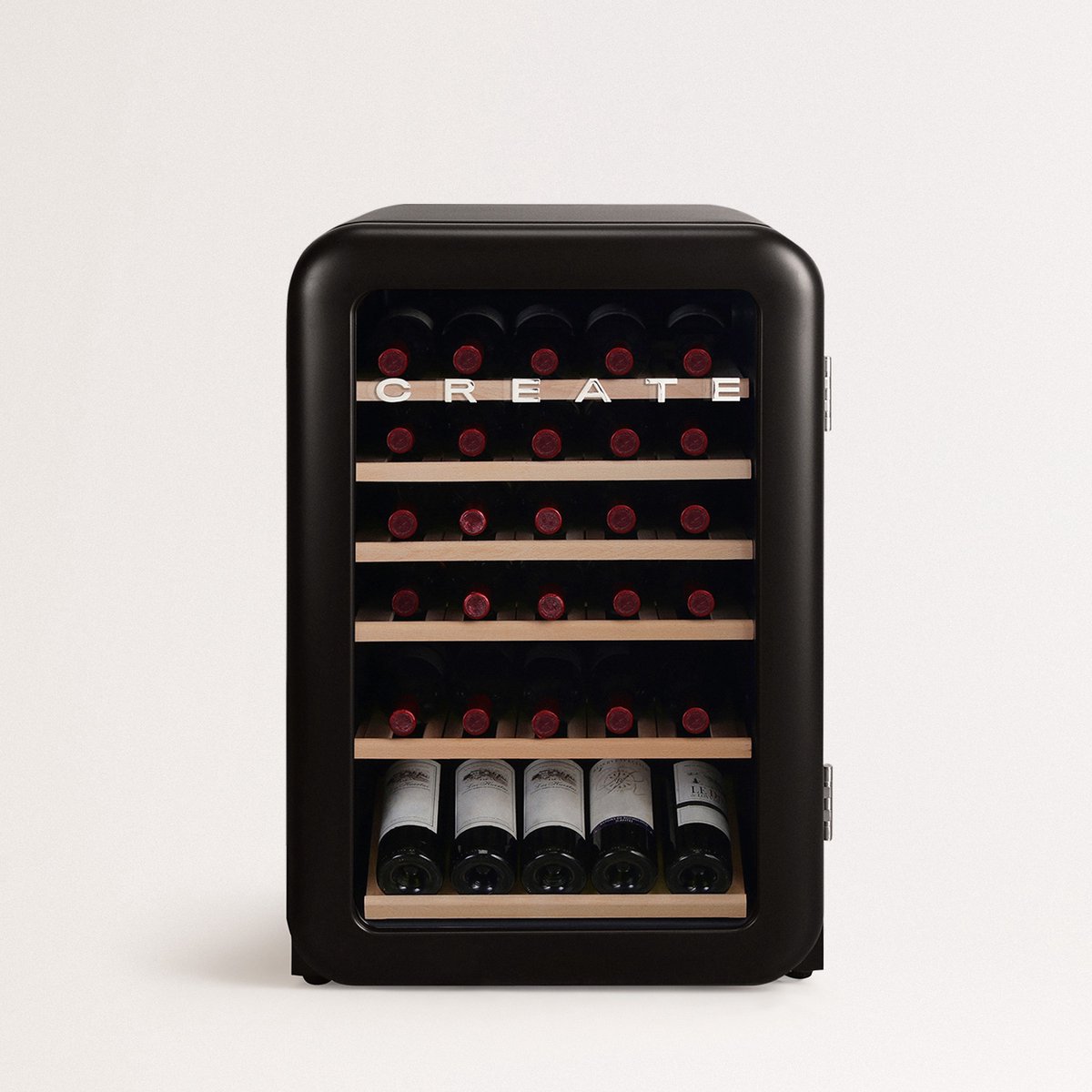 De CREATE Winecooler Retro XL 45 flessen 115L in één oogopslag