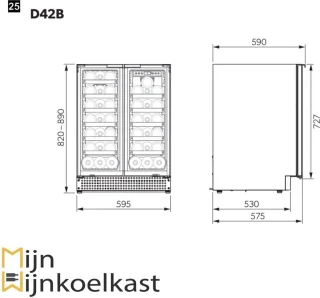 Dometic D42B Wijnkoelkast 2 Zones