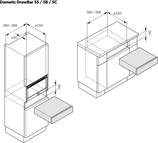 Dometic DrawBar DB5C 1 Zone Transparant