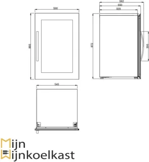 Dometic Elegance E49FGB Wijnklimaatkast 49 flessen