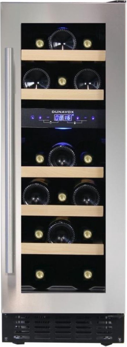 De Dunavox DAUF-17.58DSS Flow-17 Wijnkoelkast 2 Zones in één oogopslag