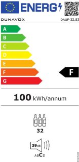 Dunavox DAUF-32.83SS Flow-32 Wijnkoelkast 1 Zone