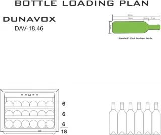Dunavox DAV-18.46SS.TO Inbouw Wijnkoelkast 45 cm RVS