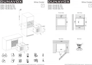 Dunavox DAV-18.46SS.TO Inbouw Wijnkoelkast 45 cm RVS