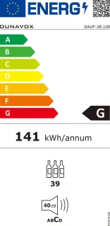 Dunavox Flow-38 Wijnkoelkast DAUF-38.100DB 2 Zones