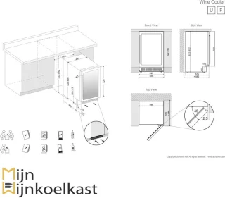 Dunavox Flow-38 Wijnkoelkast DAUF-38.100DB 2 Zones