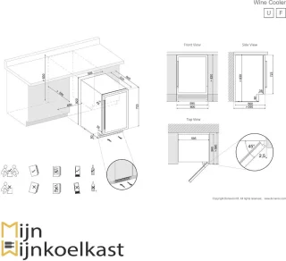 Dunavox Flow-39 DAUF-39.121DB Wijnkoelkast 2 Zones