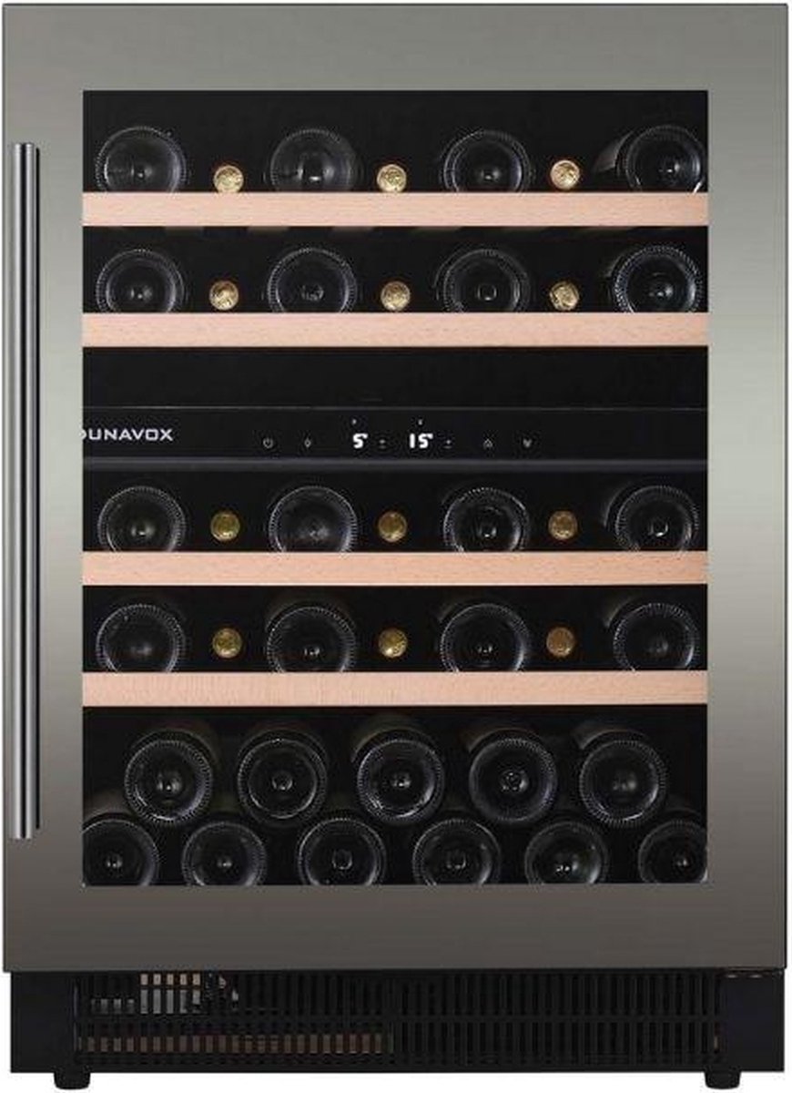 De Dunavox Flow-39 DAUF-39.121DB Wijnkoelkast 2 Zones in één oogopslag