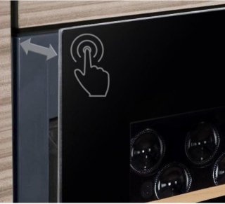 Dunavox Flow-45 Wijnkoelkast Black Full Glas 88cm