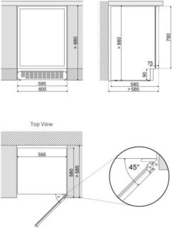 Dunavox Flow-45 Wijnkoelkast Black Full Glas 88cm