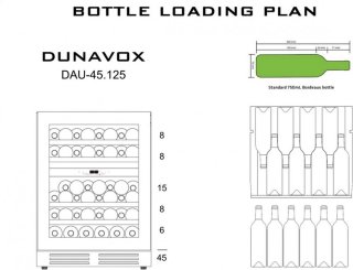 Dunavox Flow-45 Wijnkoelkast Black Full Glas 88cm