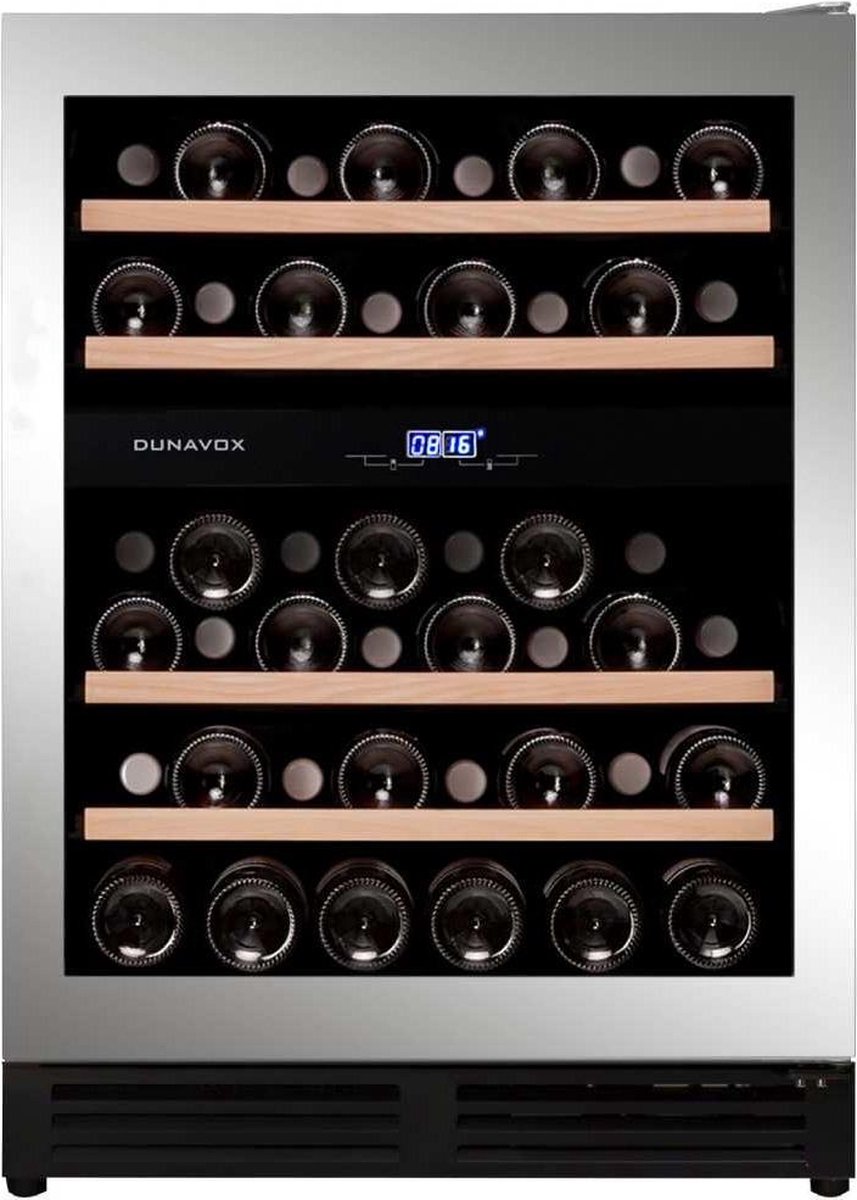 De Dunavox Flow 45 Wijnkoelkast RVS 88 cm in één oogopslag