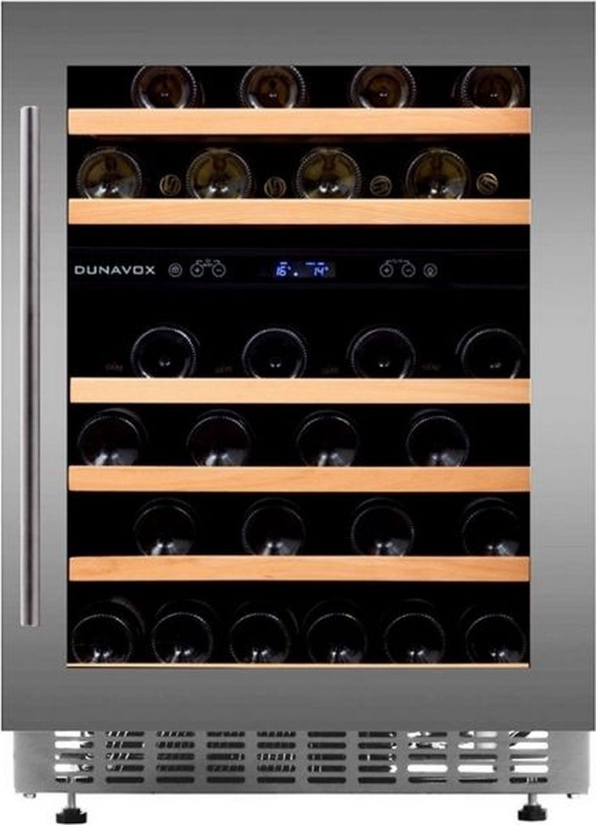 De Dunavox Flow-46D DAUF-46.145DSS Wijnkoelkast Zilver in één oogopslag