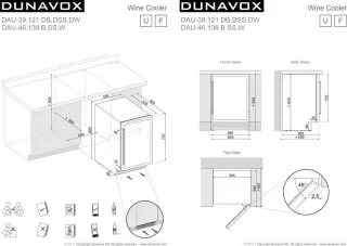 Dunavox Flow-46D DAUF-46.145DSS Wijnkoelkast Zilver