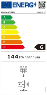 Dunavox Flow-9 DAUF-9.22SS wijnkoelkast 1 zone