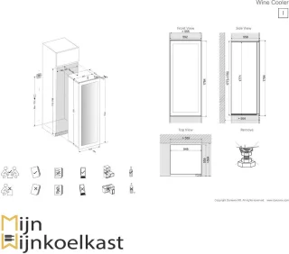Dunavox Glance-114 DAVG-114.288DSS.TO Wijnkoelkast 2 zones