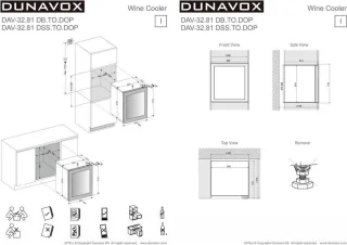 Dunavox Glance-32 Wijnkoelkast 2-Zones 32 Flessen