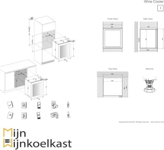 Dunavox Glance-32 Wijnkoelkast 2-Zones 32 Flessen