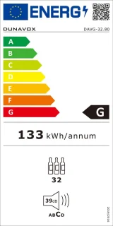 Dunavox Glance-32 Wijnkoelkast 2-Zones 32 Flessen