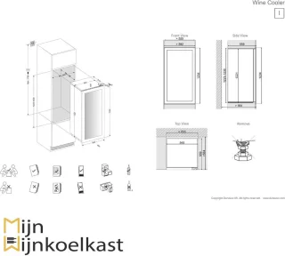Dunavox Glance-72 Inbouw Wijnkoelkast 122cm