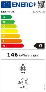 Dunavox Glance-72 Inbouw Wijnkoelkast 122cm