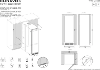 Dunavox Grande-181 DX-181.490SDSK Wijnkoelkast 2 Zones